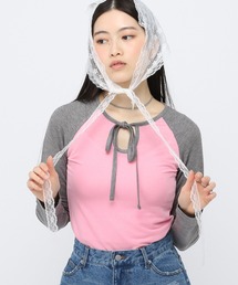 3.3Field Trip／リボンラグラン長袖シャツ