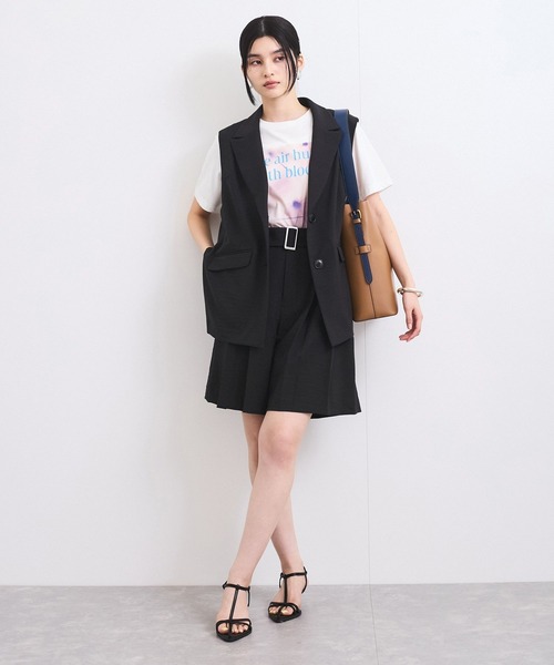 VIS(ビス)の「【セットアップ対応】ベルト付きバミューダパンツ(その他パンツ・レディース・ブラック/グリーン系その他2・S/M)」の9枚目の写真