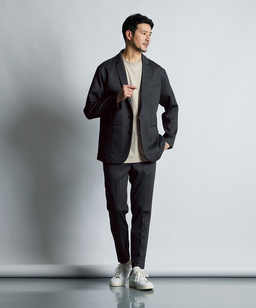 LANVIN en Bleu（ランバンオンブルー）の「セットアップ ノータック イージースラックス（スラックス・メンズ・チャコールグレー/ライトグレー・46/52/50/48）」の10枚目の写真