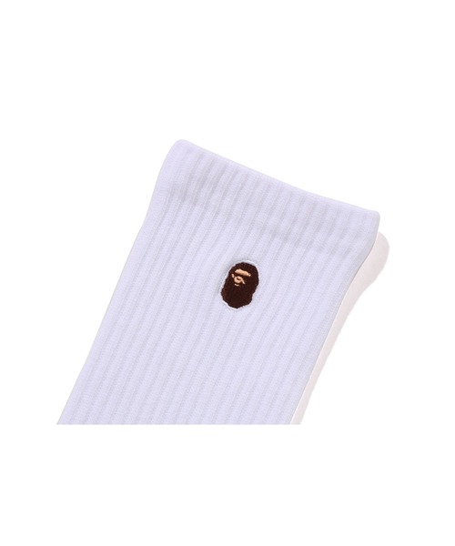 A BATHING APE(アベイシングエイプ)の「ONE POINT SOCKS(ソックス/靴下・メンズ・ブラック/ホワイト/イエロー・LARGE/MEDIUM)」の4枚目の写真