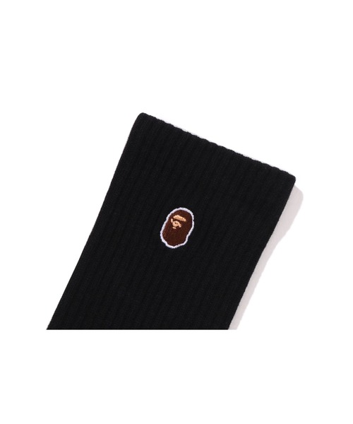 A BATHING APE(アベイシングエイプ)の「ONE POINT SOCKS(ソックス/靴下・メンズ・ブラック/ホワイト/イエロー・LARGE/MEDIUM)」の5枚目の写真