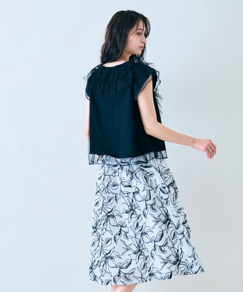 Audie a Muses オーディアミューズ フラワースカート very掲載 Audie a Musesオーディアミューズ フラワーjQタイトスカート