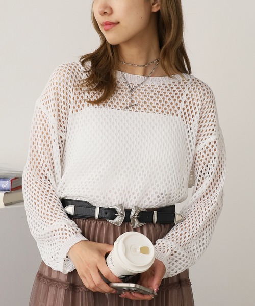 ROOPTOKYO(ループトウキョウ)の「Basic Top with Camisole / ベーシック キャミソール付きトップス 秋物 秋服 2026年秋冬(Tシャツ/カットソー・レディース・ブラウン/ホワイト/ベージュ/ブラック・FREE)」の19枚目の写真