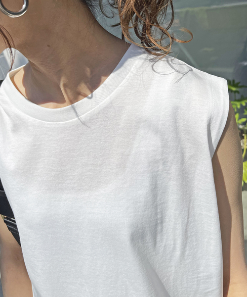 追加》ファインコットンノースリーブプルオーバー（Tシャツ