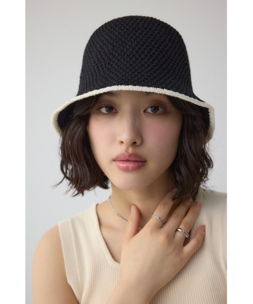 AZUL by moussy(アズールバイマウジー)の「サーモ配色ハット(ハット・レディース・ブラック/ベージュ・FREE)」の14枚目の写真