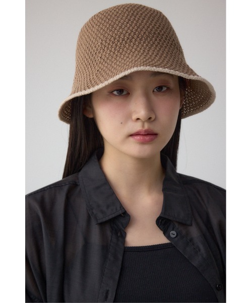 AZUL by moussy(アズールバイマウジー)の「サーモ配色ハット(ハット・レディース・ブラック/ベージュ・FREE)」の8枚目の写真