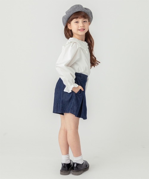 ever closet(エバークローゼット)の「デニムプリーツキュロット(スカート・キッズ・ネイビー/ブラック/ブルー/ネイビー系/ブルー系その他・100cm/110cm/120cm/130cm/140cm/150cm/90cm)」の21枚目の写真
