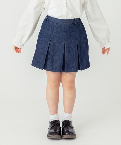 ever closet(エバークローゼット)の「デニムプリーツキュロット(スカート・キッズ・ネイビー/ブラック/ブルー/ネイビー系/ブルー系その他・100cm/110cm/120cm/130cm/140cm/150cm/90cm)」の7枚目の写真