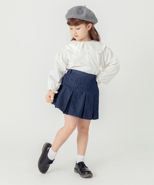 ever closet(エバークローゼット)の「デニムプリーツキュロット(スカート・キッズ・ネイビー/ブラック/ブルー/ネイビー系/ブルー系その他・100cm/110cm/120cm/130cm/140cm/150cm/90cm)」の16枚目の写真