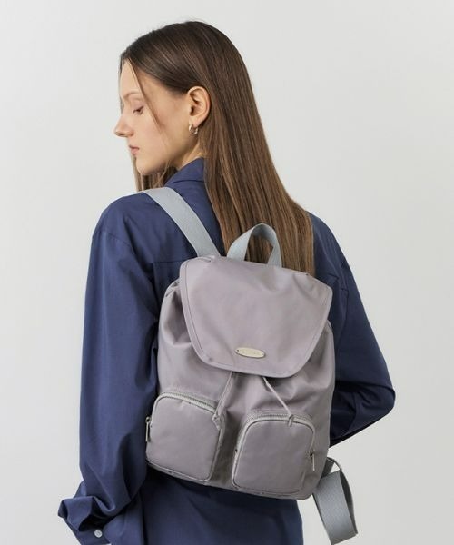NYLON DOUBLE POCKET STRING BACKPACK（バックパック/リュック
