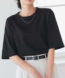 【骨格ナチュラルさんにオススメ】クルーネック/ドロップショルダーベーシックTシャツ