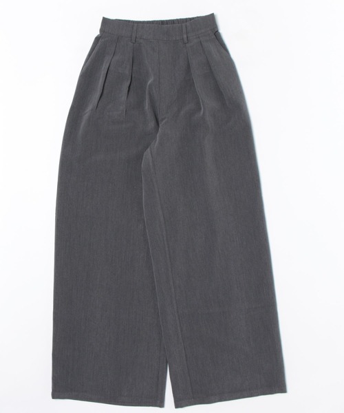 ALORA THE WAY(アロラザウェイ)の「double tuck wide pants(スラックス・レディース・グレー/ダークグレー・FREE)」の15枚目の写真