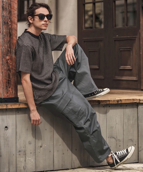 セール】mp13581- 裾ドローコードワイドカーゴパンツ（カーゴ