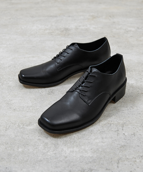 PADRONE パドローネ / BL SQUARE DERBY SHOES スクエアトゥキップ