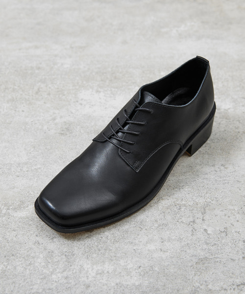 PADRONE パドローネ / BL SQUARE DERBY SHOES スクエアトゥキップ