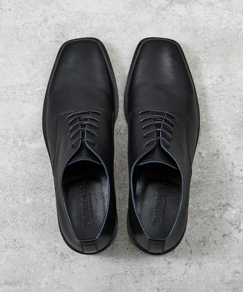 PADRONE（パドローネ）の「PADRONE パドローネ / BL SQUARE DERBY SHOES スクエアトゥキップレザーダービーシューズ 外羽式ドレスシューズ 日本製 / PU8777-2001（ドレスシューズ・メンズ・アッシュブラウン/ブラック・42/41/40）」の15枚目の写真