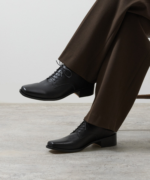 PADRONE（パドローネ）の「PADRONE パドローネ / BL SQUARE DERBY SHOES スクエアトゥキップレザーダービーシューズ 外羽式ドレスシューズ 日本製 / PU8777-2001（ドレスシューズ・メンズ・アッシュブラウン/ブラック・42/41/40）」の12枚目の写真