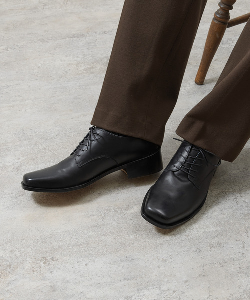 PADRONE パドローネ / BL SQUARE DERBY SHOES スクエアトゥキップ