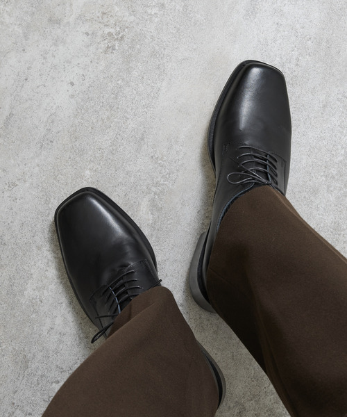 PADRONE（パドローネ）の「PADRONE パドローネ / BL SQUARE DERBY SHOES スクエアトゥキップレザーダービーシューズ 外羽式ドレスシューズ 日本製 / PU8777-2001（ドレスシューズ・メンズ・アッシュブラウン/ブラック・42/41/40）」の9枚目の写真