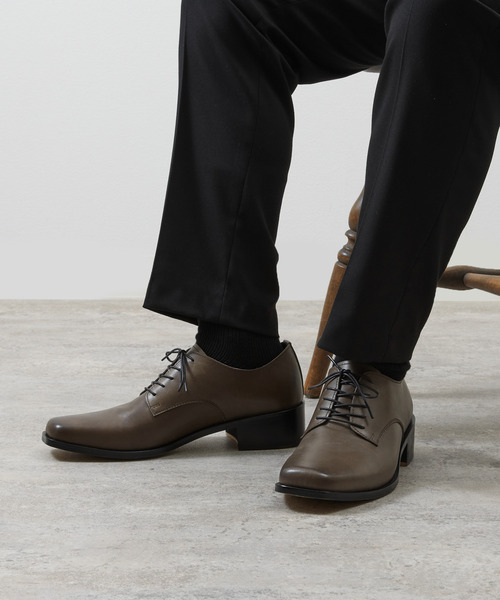 PADRONE パドローネ / BL SQUARE DERBY SHOES スクエアトゥキップ