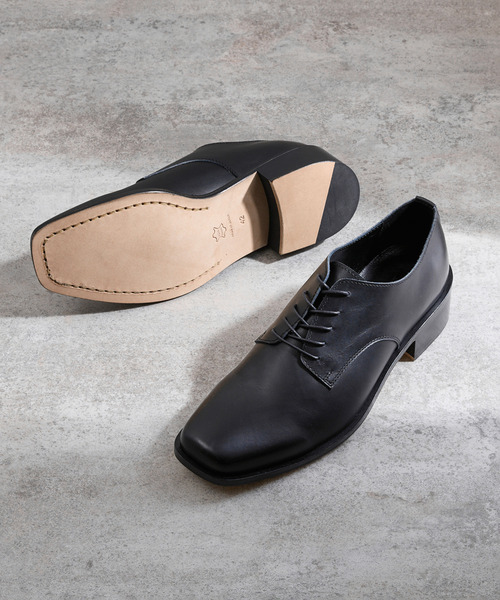 PADRONE パドローネ / BL SQUARE DERBY SHOES スクエアトゥキップ