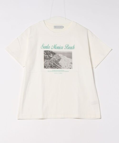 ムラサキスポーツ(ムラサキスポーツ)の「RIKKA FEMME/リッカファム ビーチフォトTシャツ Tシャツ RF25HS02(Tシャツ/カットソー・レディース・ホワイト×グリーン/ホワイト×ブラック/ホワイト×ピンク・S/M/M/L)」の13枚目の写真