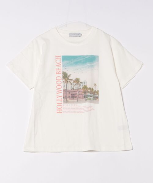 ムラサキスポーツ(ムラサキスポーツ)の「RIKKA FEMME/リッカファム ビーチフォトTシャツ Tシャツ RF25HS02(Tシャツ/カットソー・レディース・ホワイト×グリーン/ホワイト×ブラック/ホワイト×ピンク・S/M/M/L)」の11枚目の写真