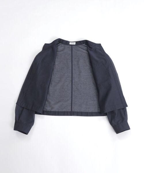 MACKINTOSH PHILOSOPHY（ﾏｯｷﾝﾄｯｼｭ ﾌｨﾛｿﾌｨｰ）の「シアーシャツブルゾン（ブルゾン・レディース・ダークネイビー/イエロー・36/38）」の9枚目の写真