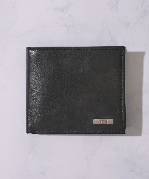 【Calvin Klein/カルバンクライン】Billfold With Coin Pocket / ワンポイント レザーコンパクトウォレット