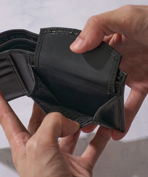 カルバンクライン コンパクト財布 LV04F1009G ブラック PUレザー Calvin Klein/カルバンクライン】Billfold With Coin Pocket