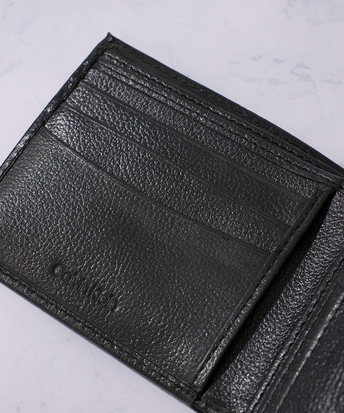 カルバンクライン コンパクト財布 LV04F1009G ブラック PUレザー Calvin Klein/カルバンクライン】Billfold With Coin Pocket