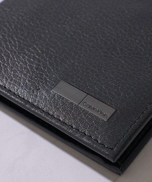 【Calvin Klein/カルバンクライン】Billfold With Coin Pocket / ワンポイント レザーコンパクトウォレット