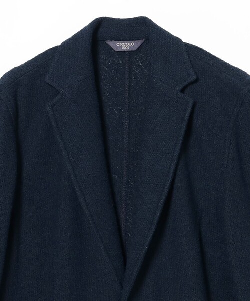 CIRCOLO 1901(チルコロ 1901)の「【別注】CIRCOLO1901 / パイル ソリッド ジャケット(その他アウター・メンズ・ネイビー・42 8R/44 8R/46 8R/48 8R/50 8R/52 8R)」の3枚目の写真