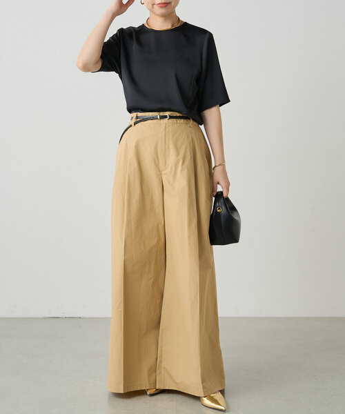 ラウンジドレス　ブラウス　新品　Loungedress サテンBIGシャツ（シャツ/ブラウス）｜LOUNGEDRESS（ラウンジ