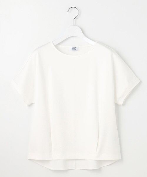 J.PRESS Ladies(J.プレス レディス)の「【WEB限定カラーあり・洗える】コットンスムース フレンチスリーブ カットソー(Tシャツ/カットソー・レディース・イエロー系/ライトグレー系/ピンク系/ピーコックグリーン系/ネイビー系/ホワイト系/ダークブラウン系・SMALL)」の13枚目の写真