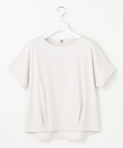 J.PRESS Ladies(J.プレス レディス)の「【WEB限定カラーあり・洗える】コットンスムース フレンチスリーブ カットソー(Tシャツ/カットソー・レディース・イエロー系/ライトグレー系/ピンク系/ピーコックグリーン系/ネイビー系/ホワイト系/ダークブラウン系・SMALL)」の12枚目の写真