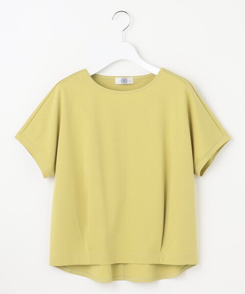 J.PRESS Ladies(J.プレス レディス)の「【WEB限定カラーあり・洗える】コットンスムース フレンチスリーブ カットソー(Tシャツ/カットソー・レディース・イエロー系/ライトグレー系/ピンク系/ピーコックグリーン系/ネイビー系/ホワイト系/ダークブラウン系・SMALL)」の11枚目の写真