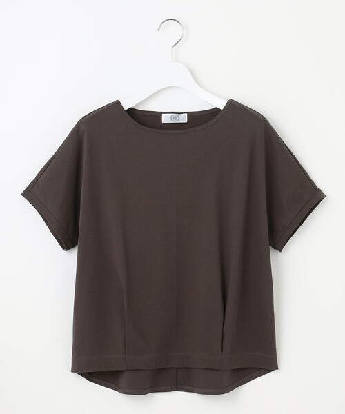 J.PRESS Ladies(J.プレス レディス)の「【WEB限定カラーあり・洗える】コットンスムース フレンチスリーブ カットソー(Tシャツ/カットソー・レディース・イエロー系/ライトグレー系/ピンク系/ピーコックグリーン系/ネイビー系/ホワイト系/ダークブラウン系・SMALL)」の10枚目の写真