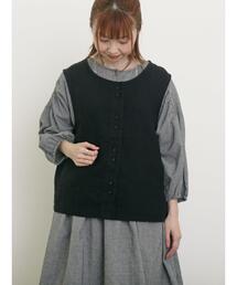 Samansa Mos2 | 【Cross×Linen】並びボタンベスト(ベスト)