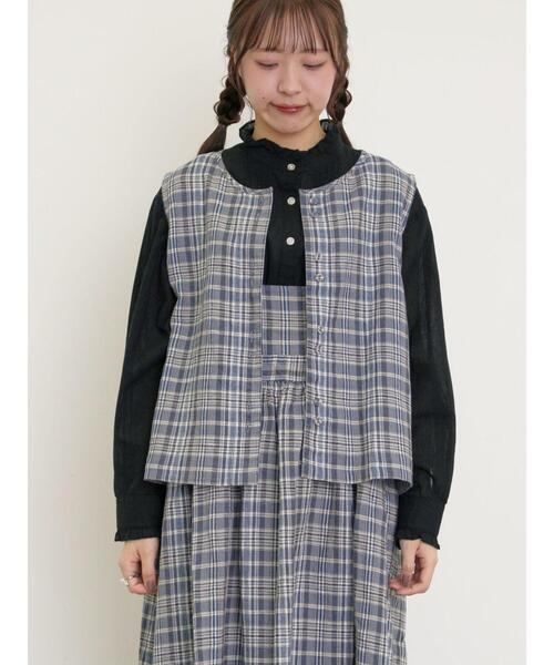 セール】【Cross×Linen】並びボタンベスト（ベスト）｜Samansa