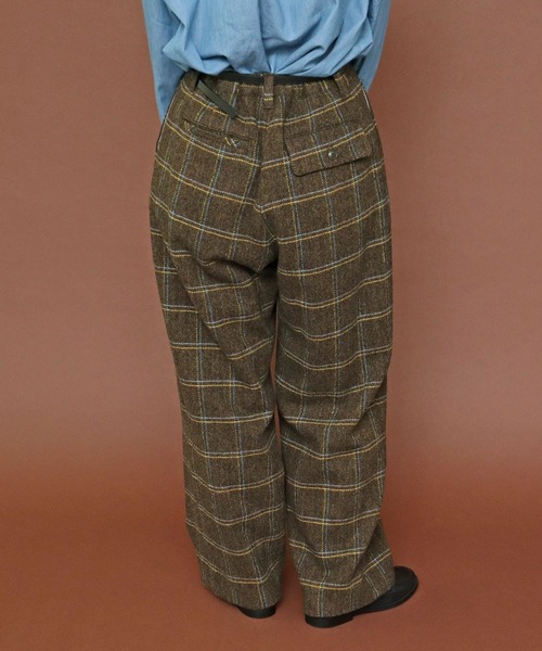 PAR ICI（パーリッシィ）の「英国羊毛 へリンボンチェック後ろゴムパンツ(セットアップ対応)（その他パンツ・レディース・カーキ/チャコールグレー・FREE）」の7枚目の写真