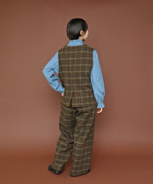 PAR ICI（パーリッシィ）の「英国羊毛 へリンボンチェック後ろゴムパンツ(セットアップ対応)（その他パンツ・レディース・カーキ/チャコールグレー・FREE）」の16枚目の写真