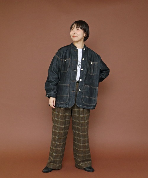 PAR ICI（パーリッシィ）の「英国羊毛 へリンボンチェック後ろゴムパンツ(セットアップ対応)（その他パンツ・レディース・カーキ/チャコールグレー・FREE）」の20枚目の写真