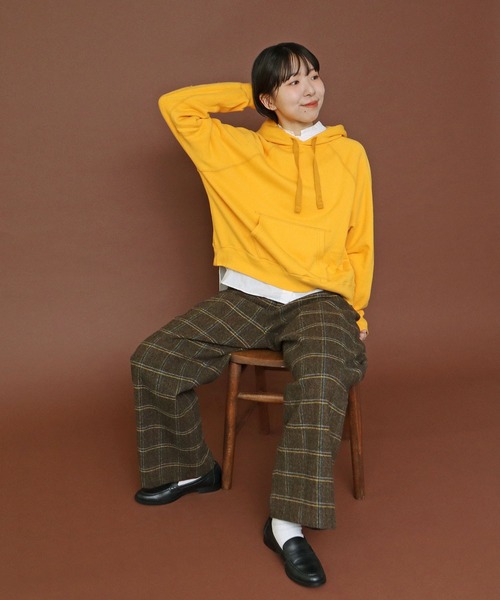 PAR ICI（パーリッシィ）の「英国羊毛 へリンボンチェック後ろゴムパンツ(セットアップ対応)（その他パンツ・レディース・カーキ/チャコールグレー・FREE）」の21枚目の写真