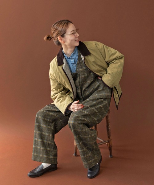 PAR ICI（パーリッシィ）の「英国羊毛 へリンボンチェック後ろゴムパンツ(セットアップ対応)（その他パンツ・レディース・カーキ/チャコールグレー・FREE）」の22枚目の写真