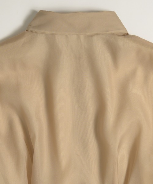 sheer layered waist tuck shirt / シアーレイヤードウエスト