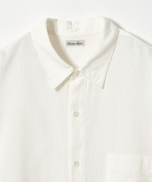 Steven Alan（スティーブンアラン）の「＜Steven Alan＞ CC ピケ ストライプ レギュラーカラー シャツ LOOSE（シャツ/ブラウス・メンズ・ブラック/ホワイト・XL/L/M/S）」の22枚目の写真