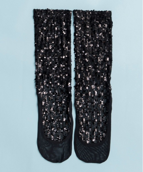 MAISON SPECIAL(メゾンスペシャル)の「Sparkly Socks/キラキラソックス(ソックス/靴下・レディース・ホワイト/ゴールド/ブラック・FREE)」の9枚目の写真