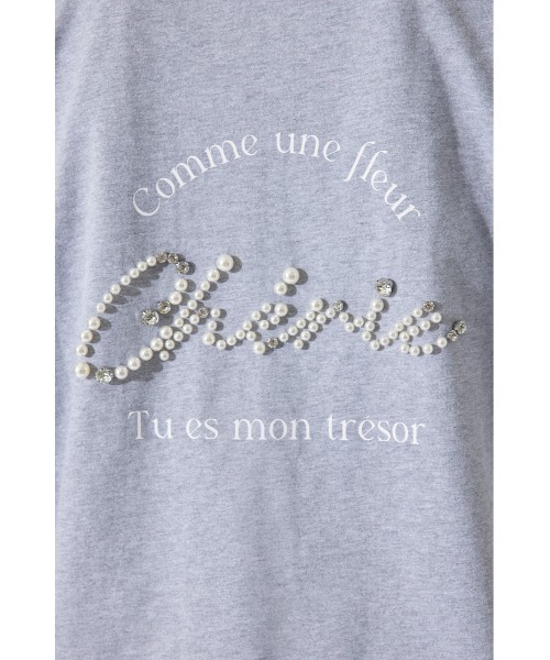 rienda(リエンダ)の「パールロゴビッグTシャツ 半袖 夏服(Tシャツ/カットソー・レディース・ホワイト/杢グレー/ライトピンク/ブラック・FREE)」の19枚目の写真