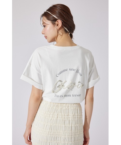 rienda パールロゴビッグTシャツ rienda | パールロゴビッグTシャツ (Tシャツ・カットソー(半袖